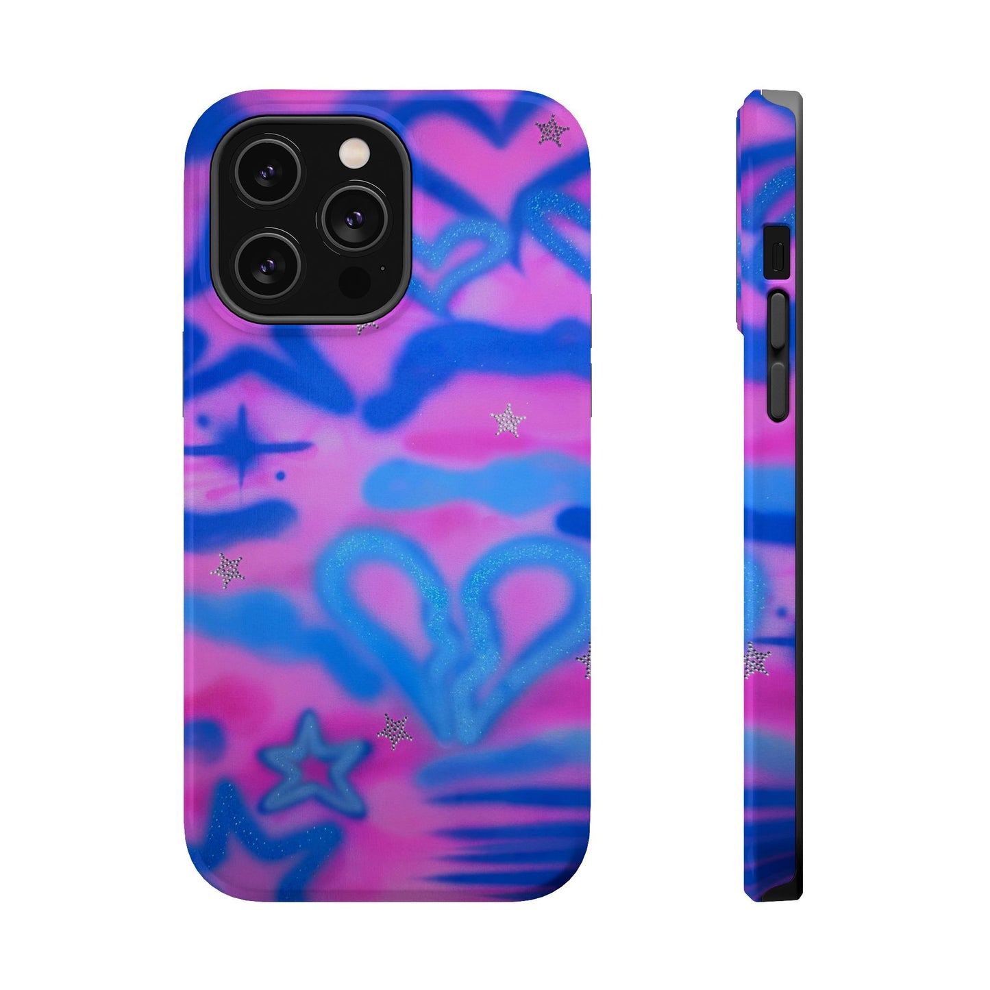 MagSafe "blue camo" airbrush iPhone case