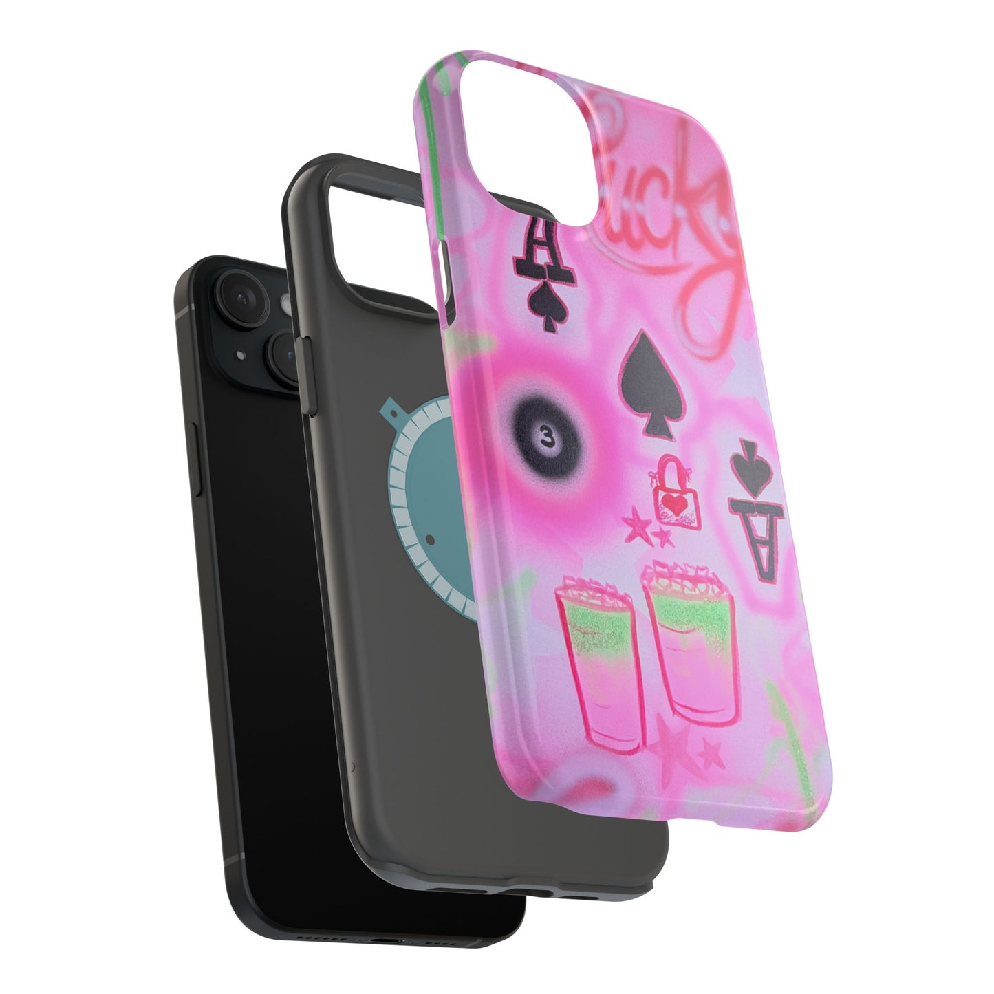 MagSafe "lucky ace" airbrush iPhone case