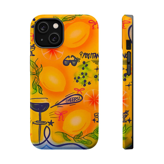 MagSafe Airbrush iPhone Hülle „citrus coastline“