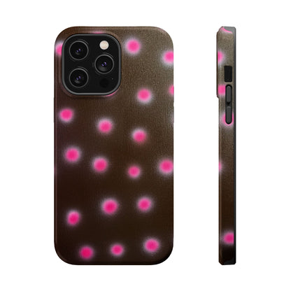 MagSafe "cherry mocha polka dot" airbrush iPhone case