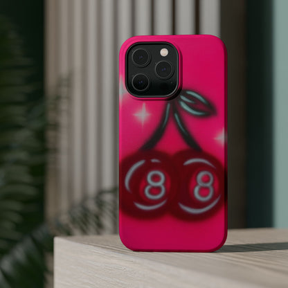 MagSafe "cherry 8ball" airbrush iPhone case