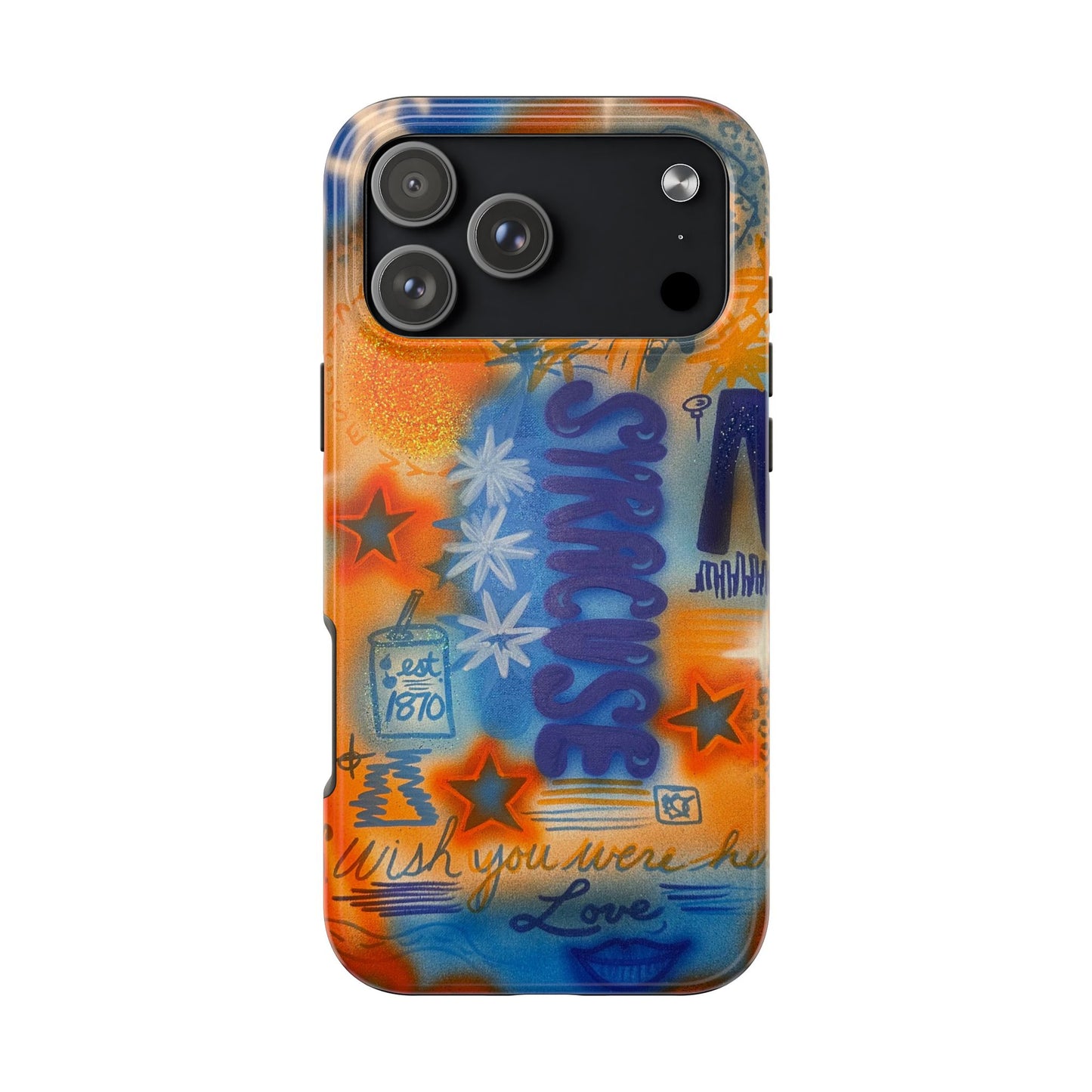 "syracuse" airbrush iPhone case