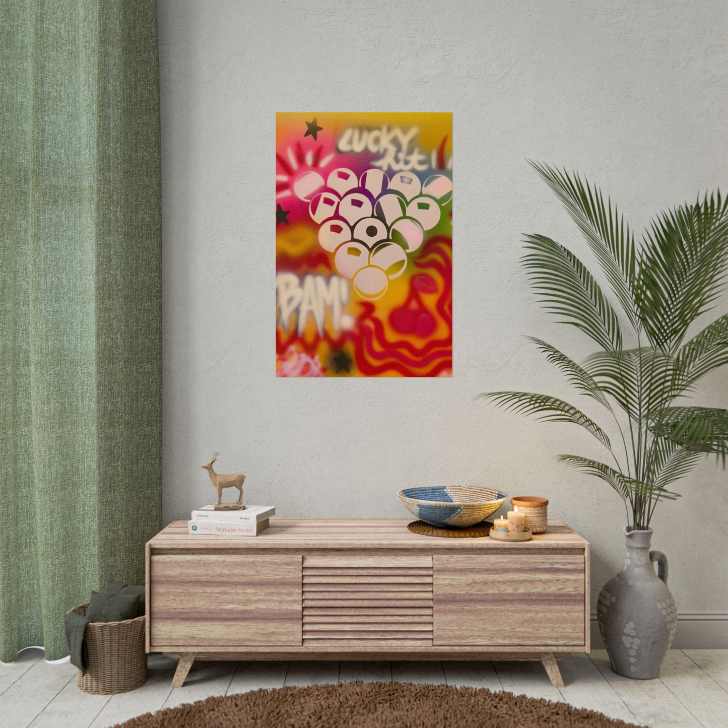 "bright billiards" airbrush rolled print