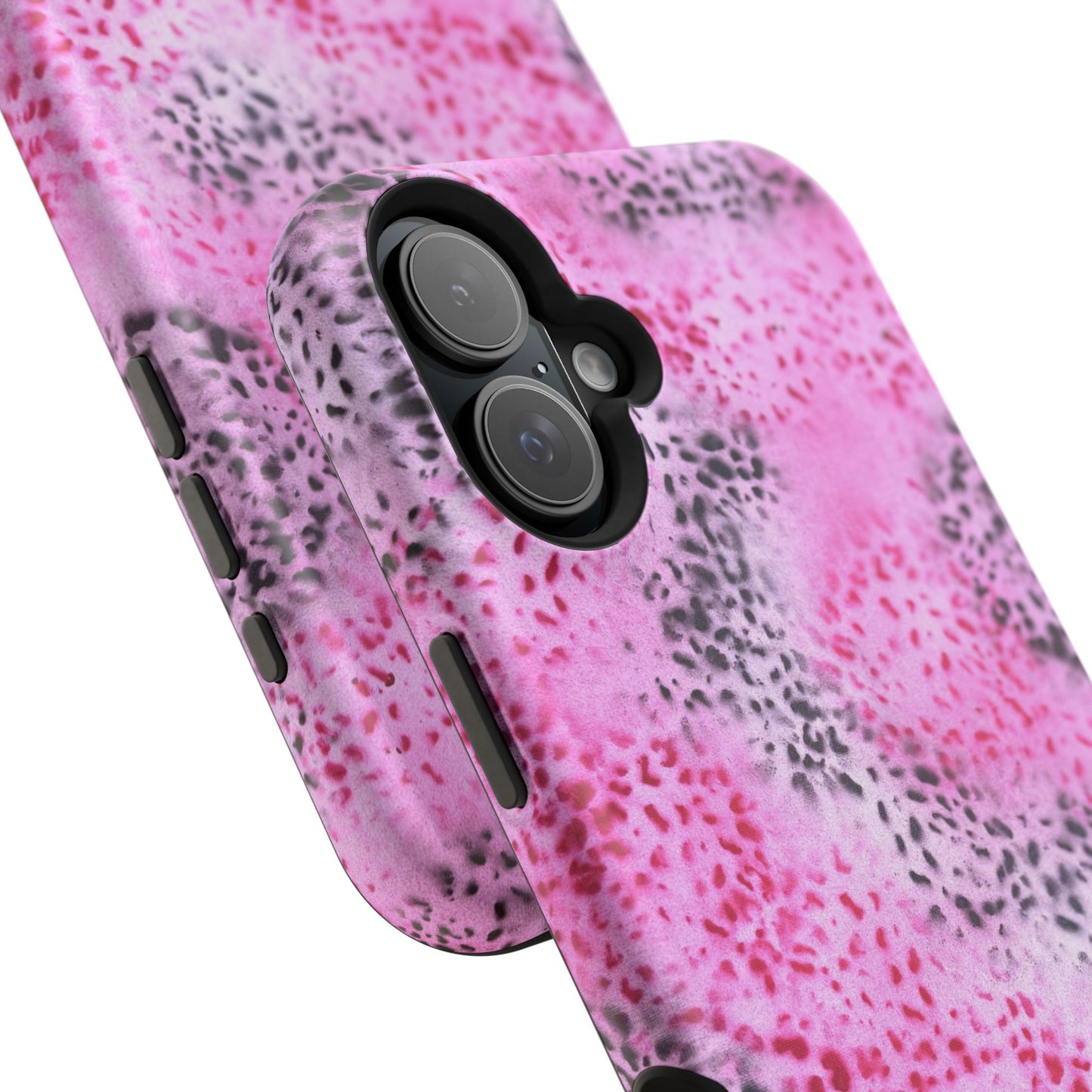 MagSafe "pink cheetah" airbrush iPhone case