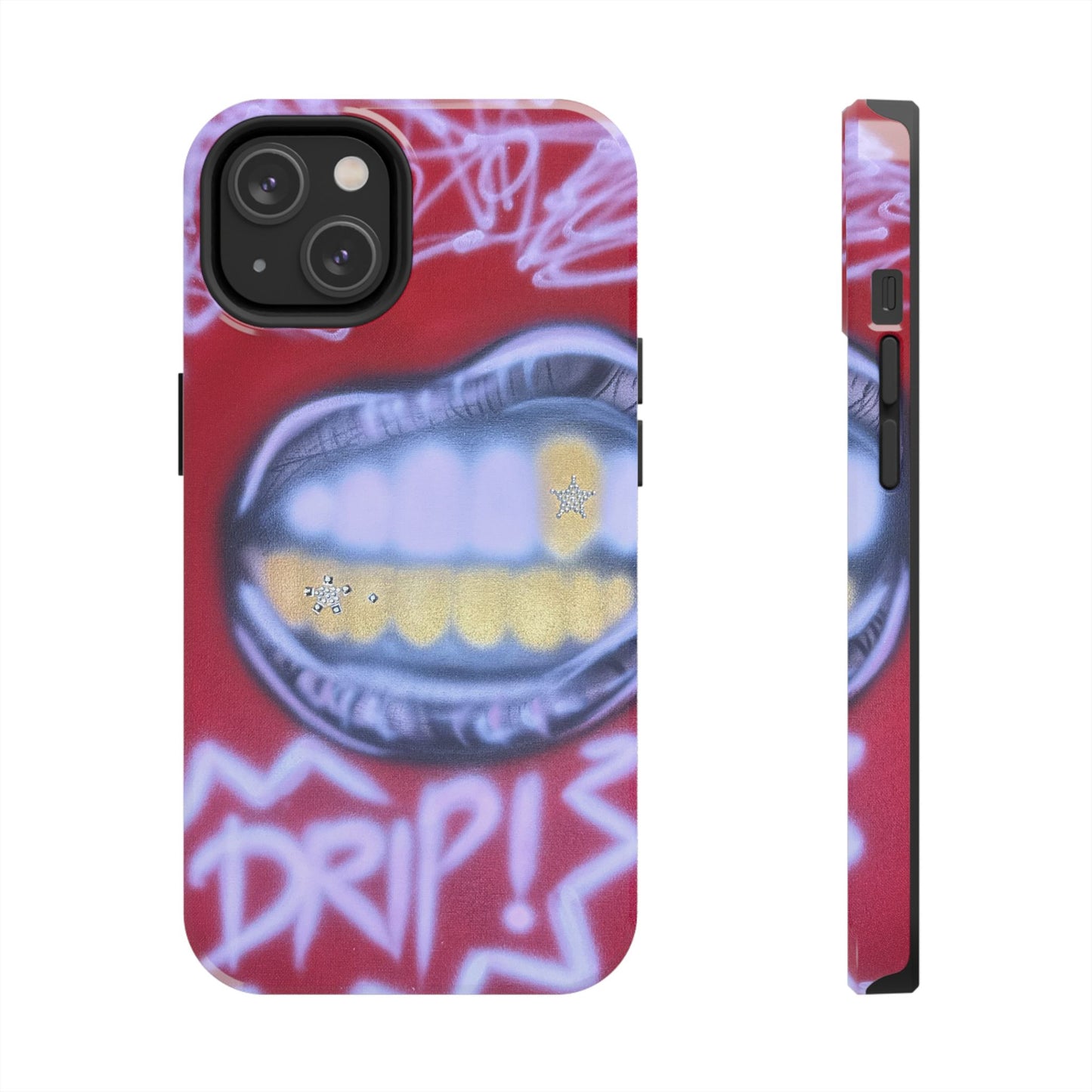 "tooth drip" airbrush iPhone case