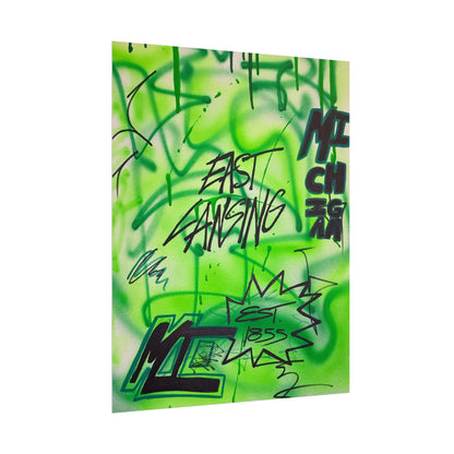 "east lansing, mi" airbrush rolled print