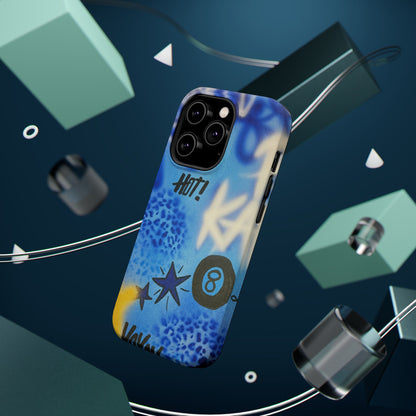 MagSafe "brilliant blues" airbrush iPhone case