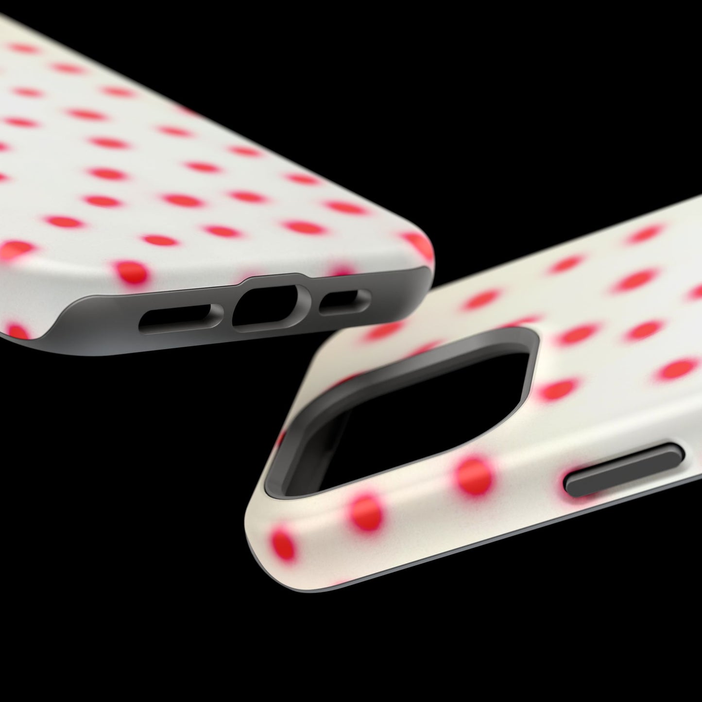 MagSafe "vanilla cherry polka dot" airbrush iPhone case
