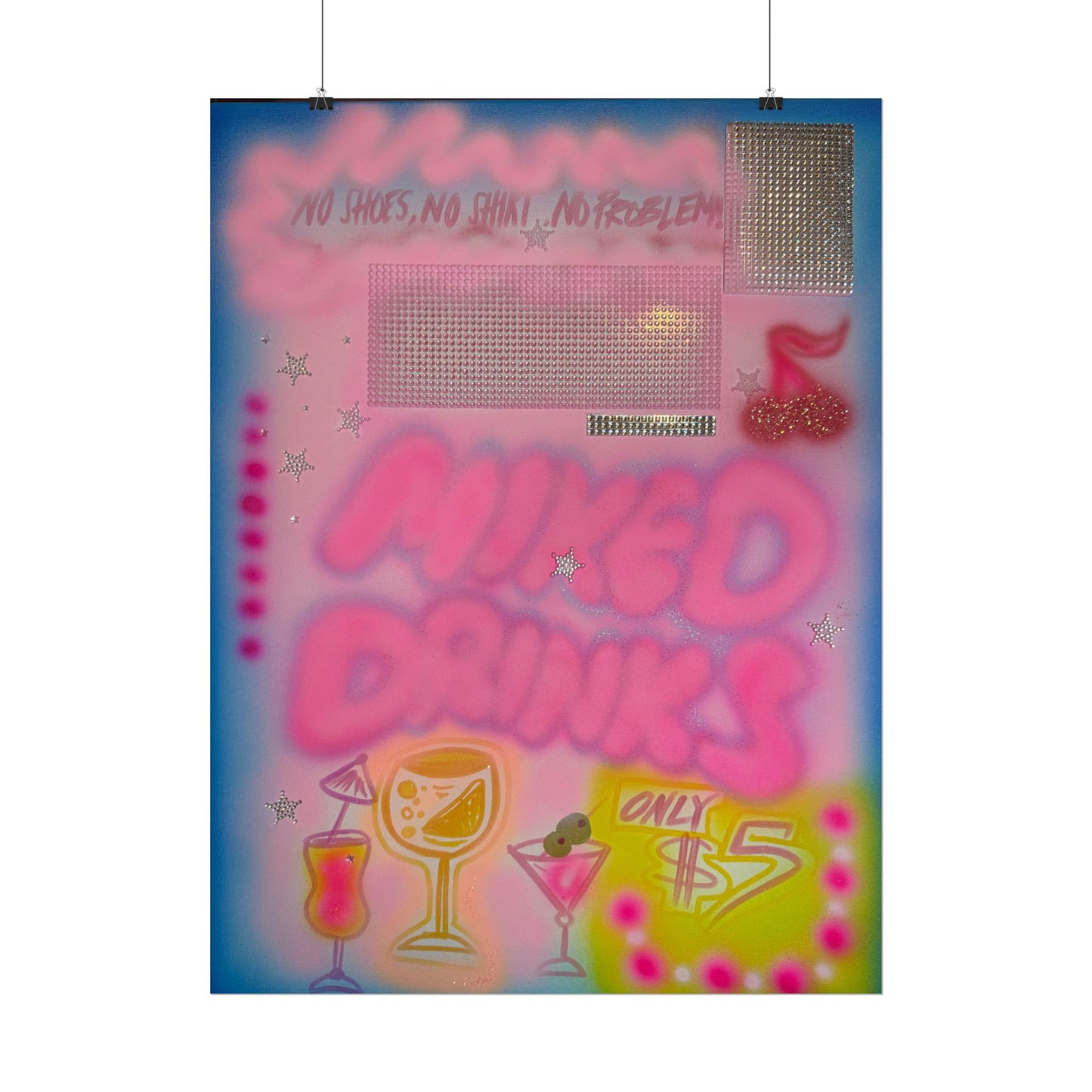 "mixed drinks" airbrush rolled print