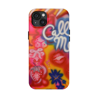 "CALL ME!" airbrush iPhone case