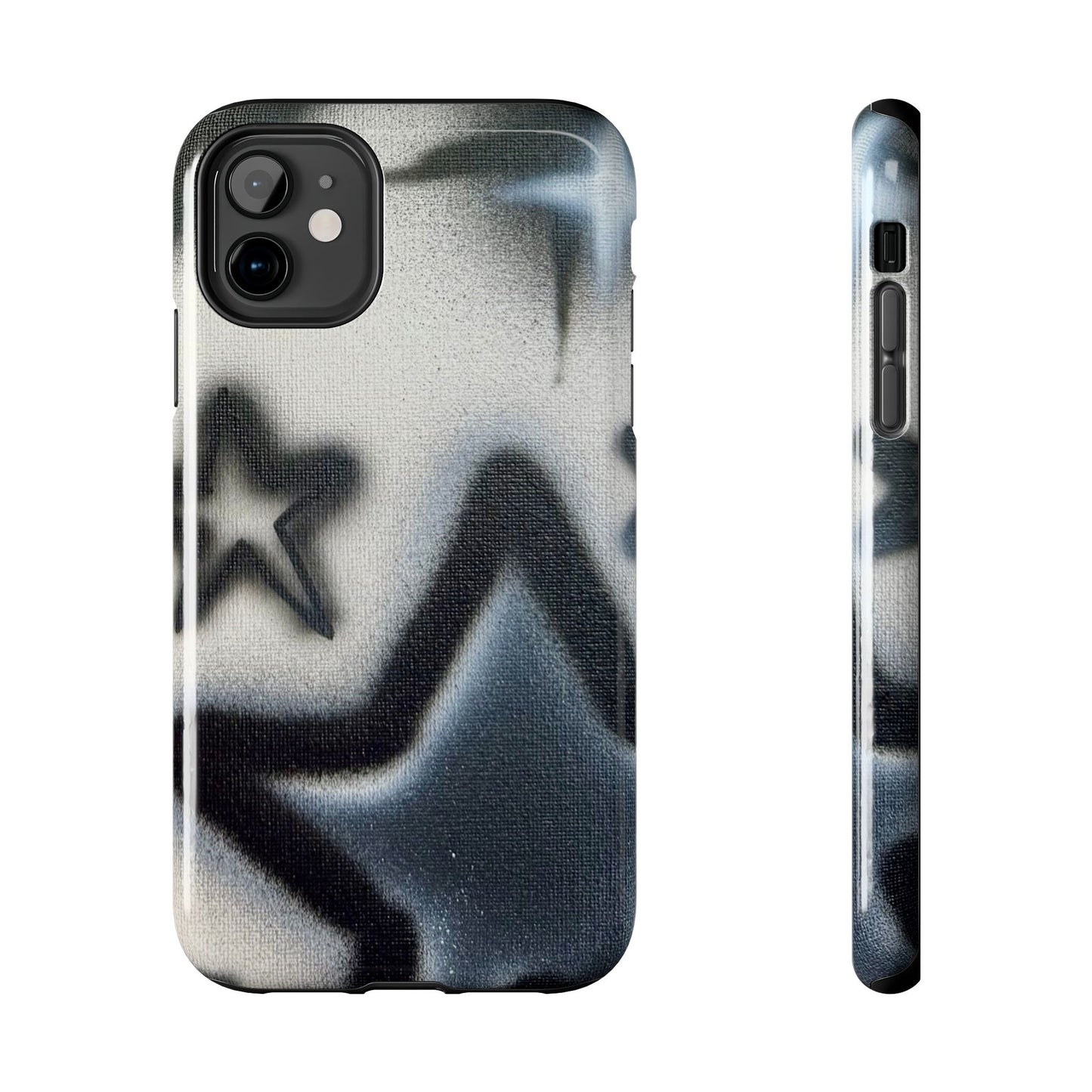 "black & white stars" airbrush iPhone case