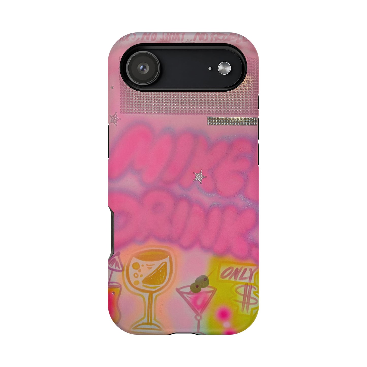 MagSafe "mixed drinks" airbrush iPhone case