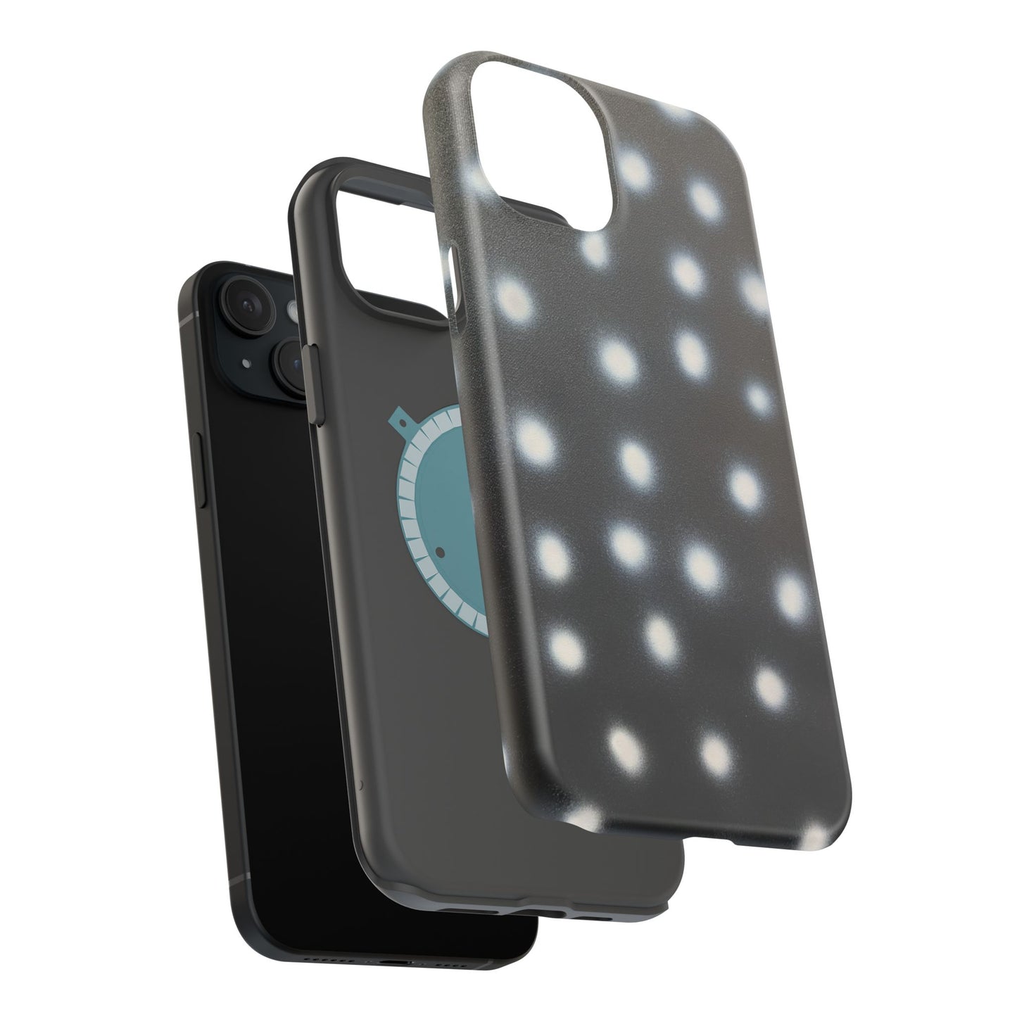 MagSafe "coconut noir polka dot" airbrush iPhone case