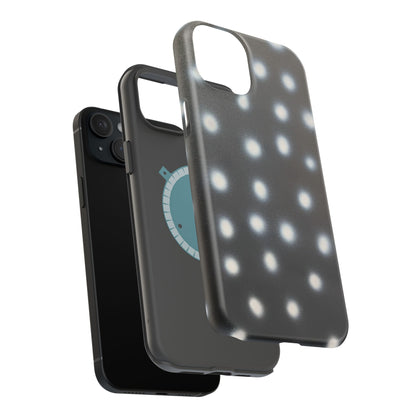 MagSafe "coconut noir polka dot" airbrush iPhone case