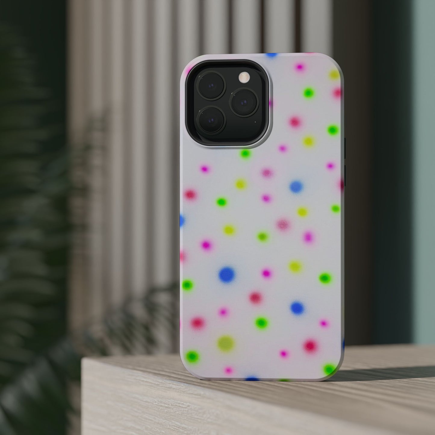 MagSafe "birthday cake polka dot" airbrush iPhone case