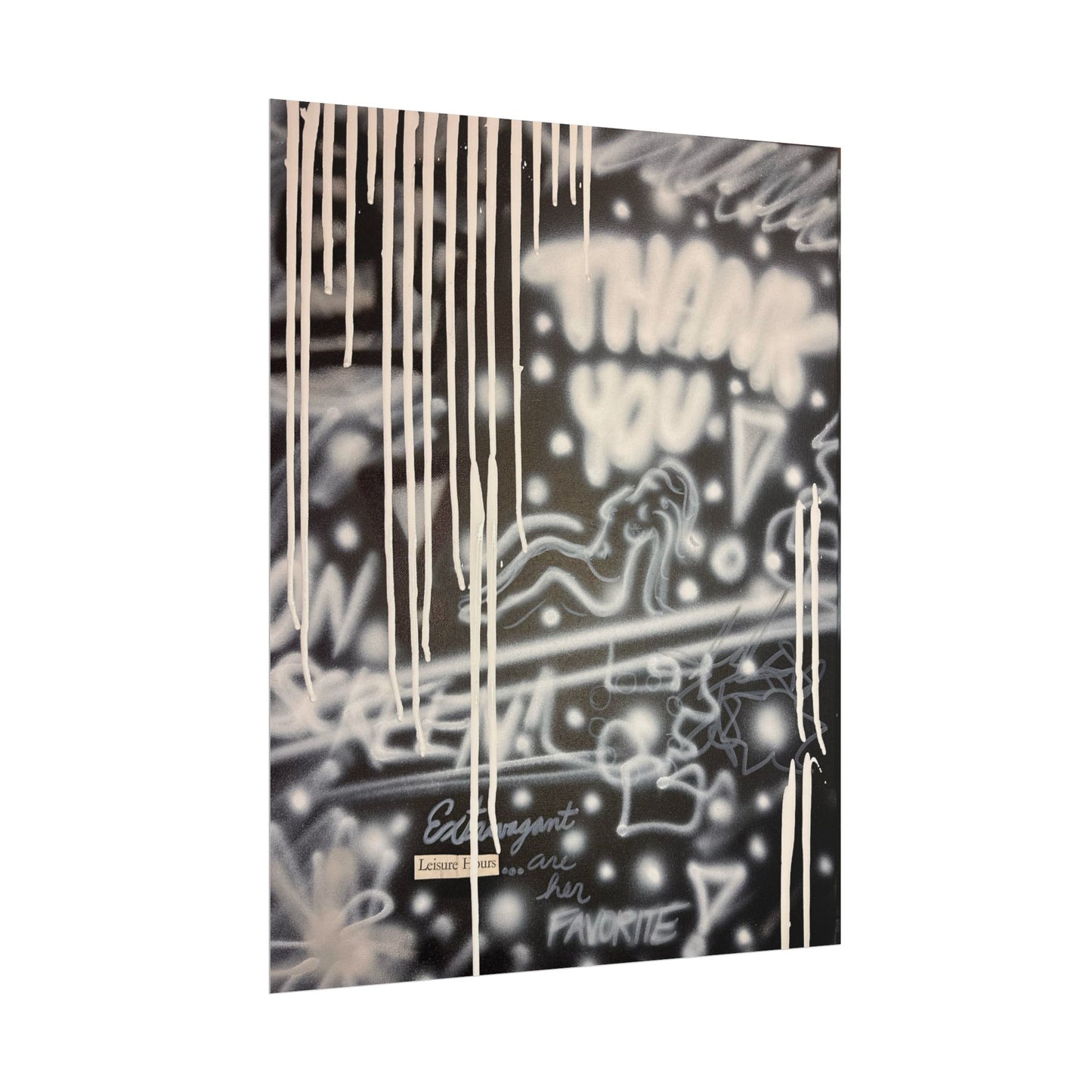 "extravagant leisure" airbrush rolled print