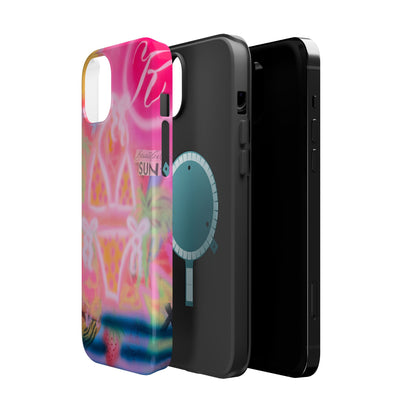MagSafe "santa monica strawberry" airbrush iPhone case