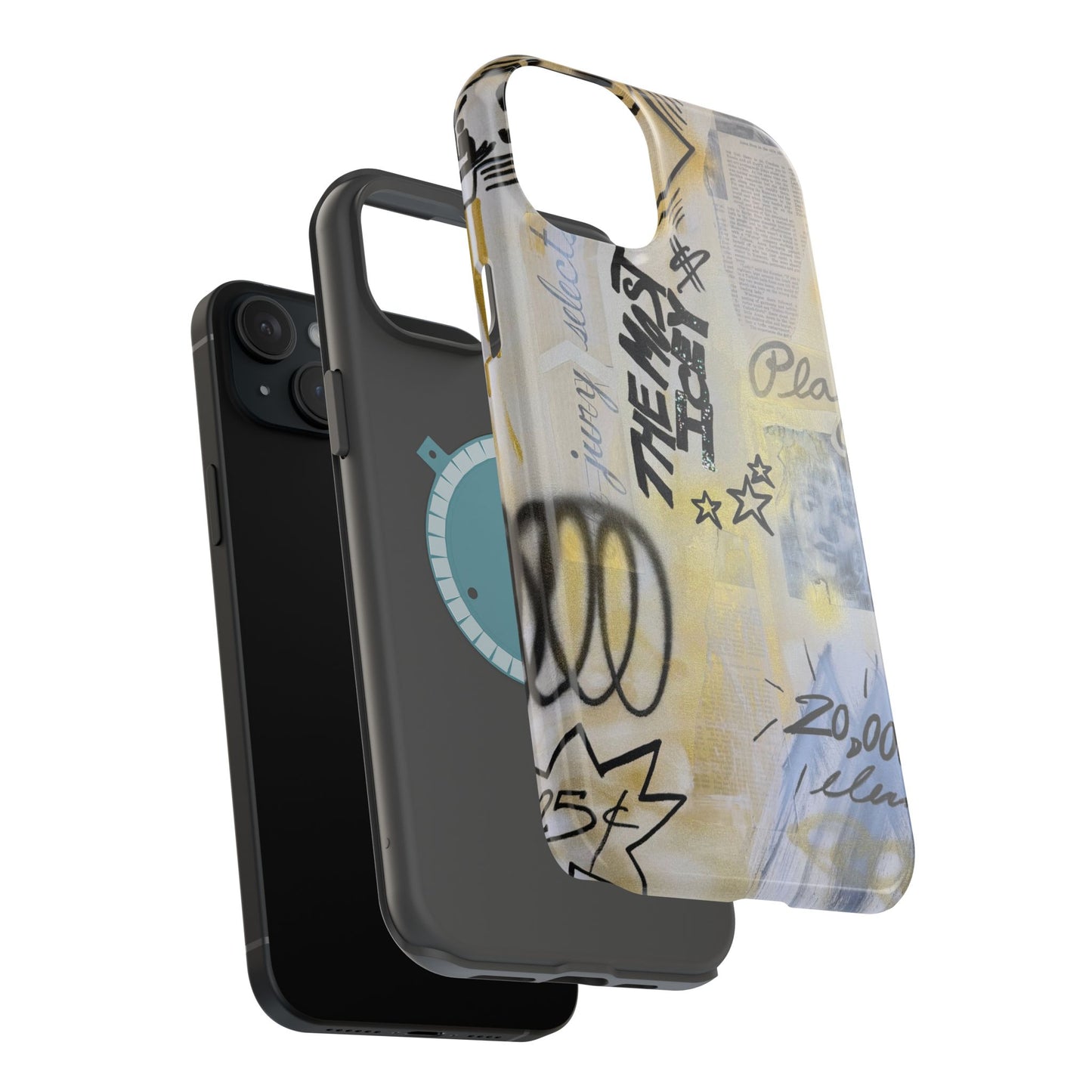 MagSafe "golden glacier" airbrush iPhone case