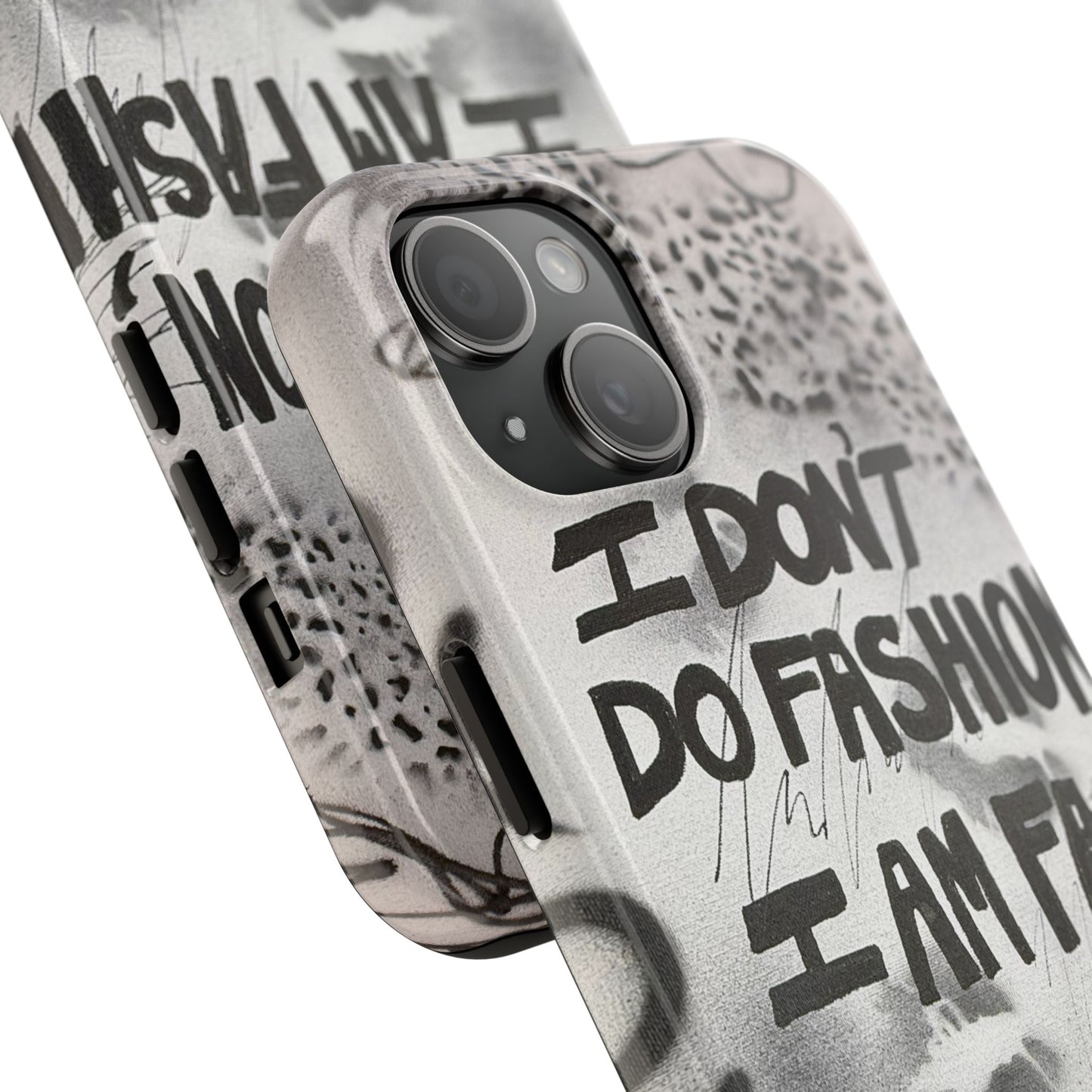 "i am fashion" airbrush iPhone case