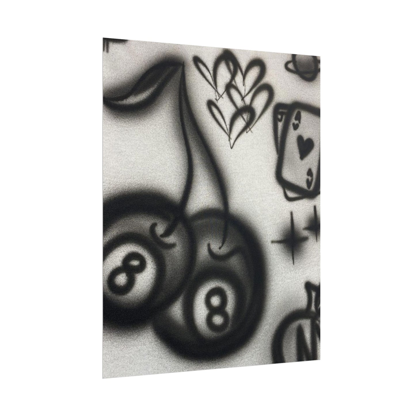 "hidden ace" airbrush rolled print