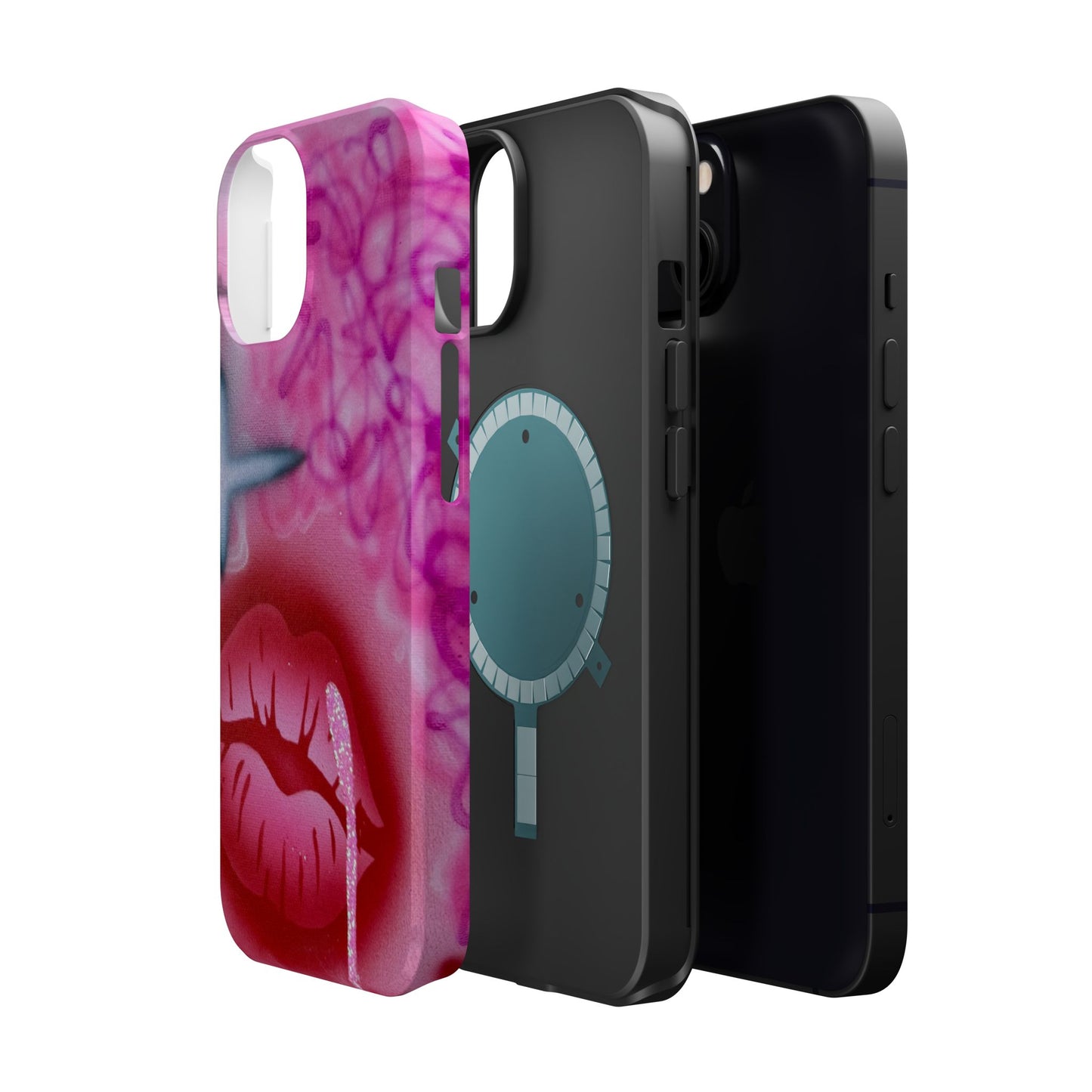 MagSafe limited edition "glitter aura" airbrush iPhone case