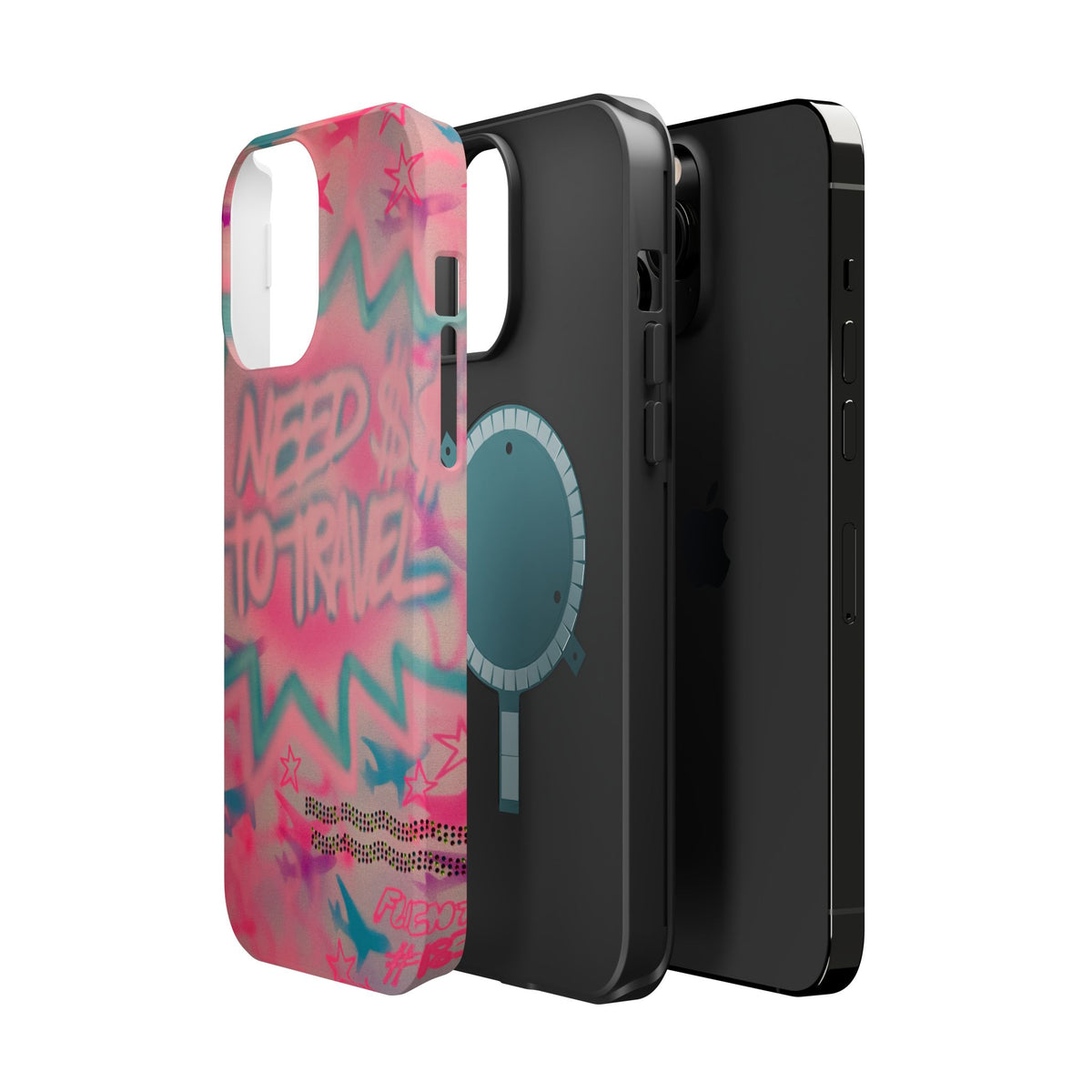 MagSafe "need $$ to travel" airbrush iPhone case