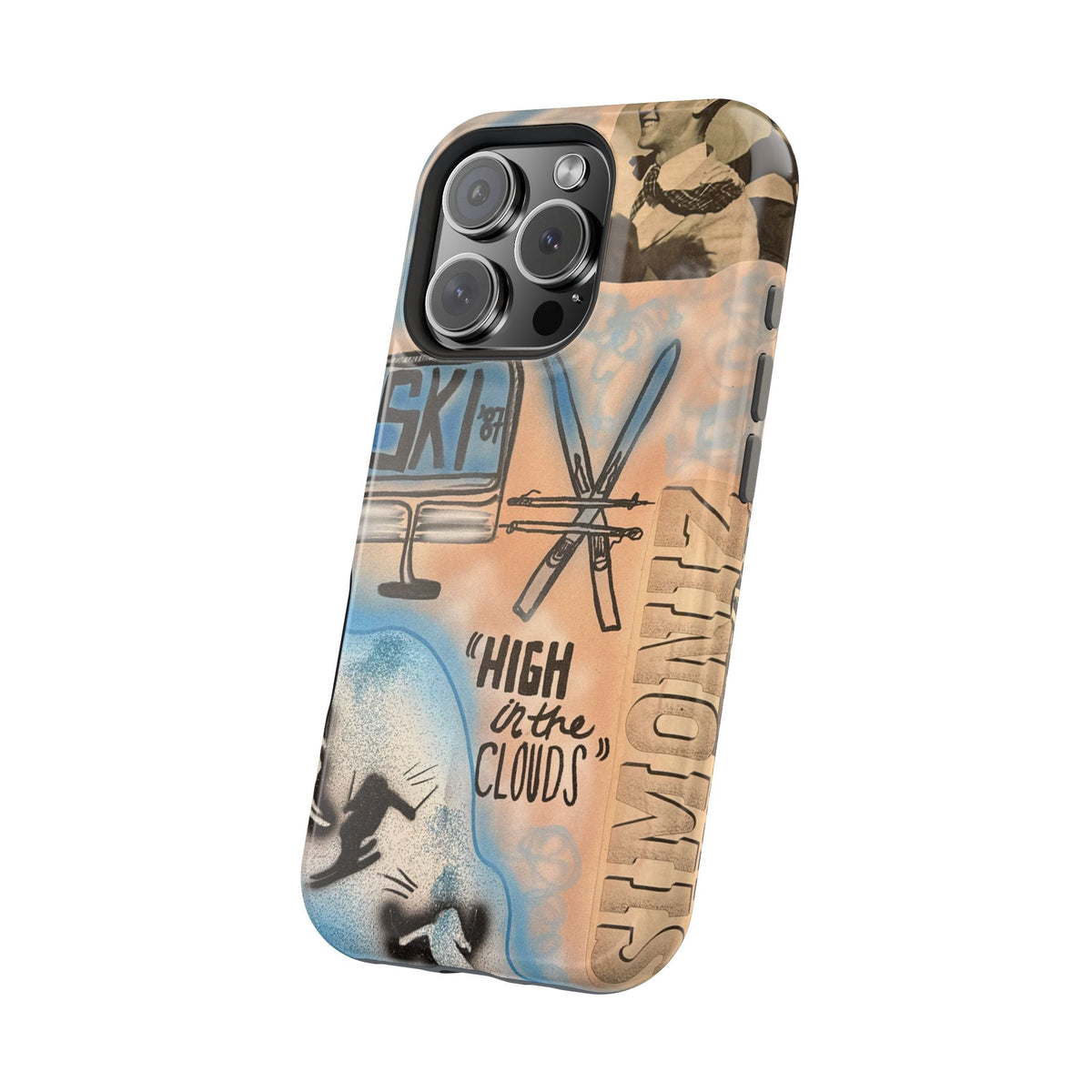 MagSafe „high in the clouds“ Airbrush iPhone Hülle
