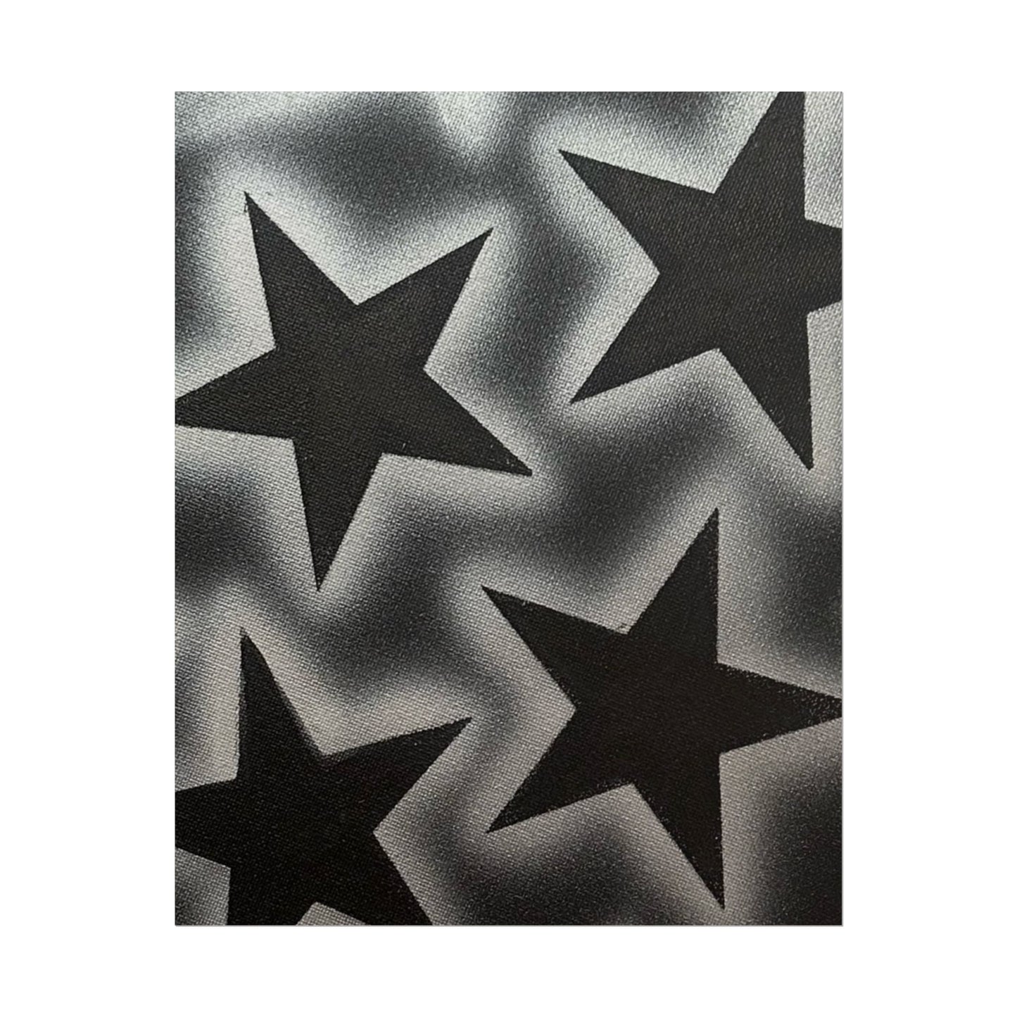 "chrome stars" airbrush rolled print