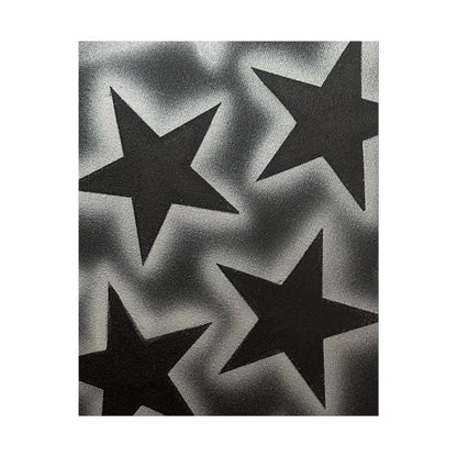 "chrome stars" airbrush rolled print