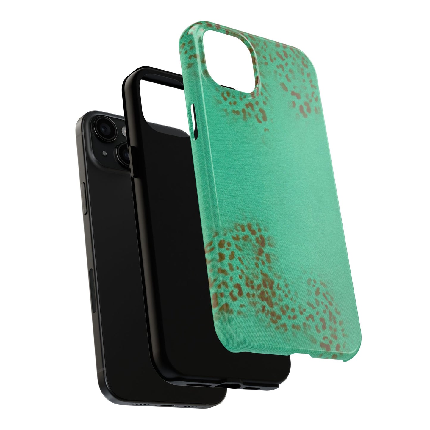 "teal cheetah" airbrush iPhone case