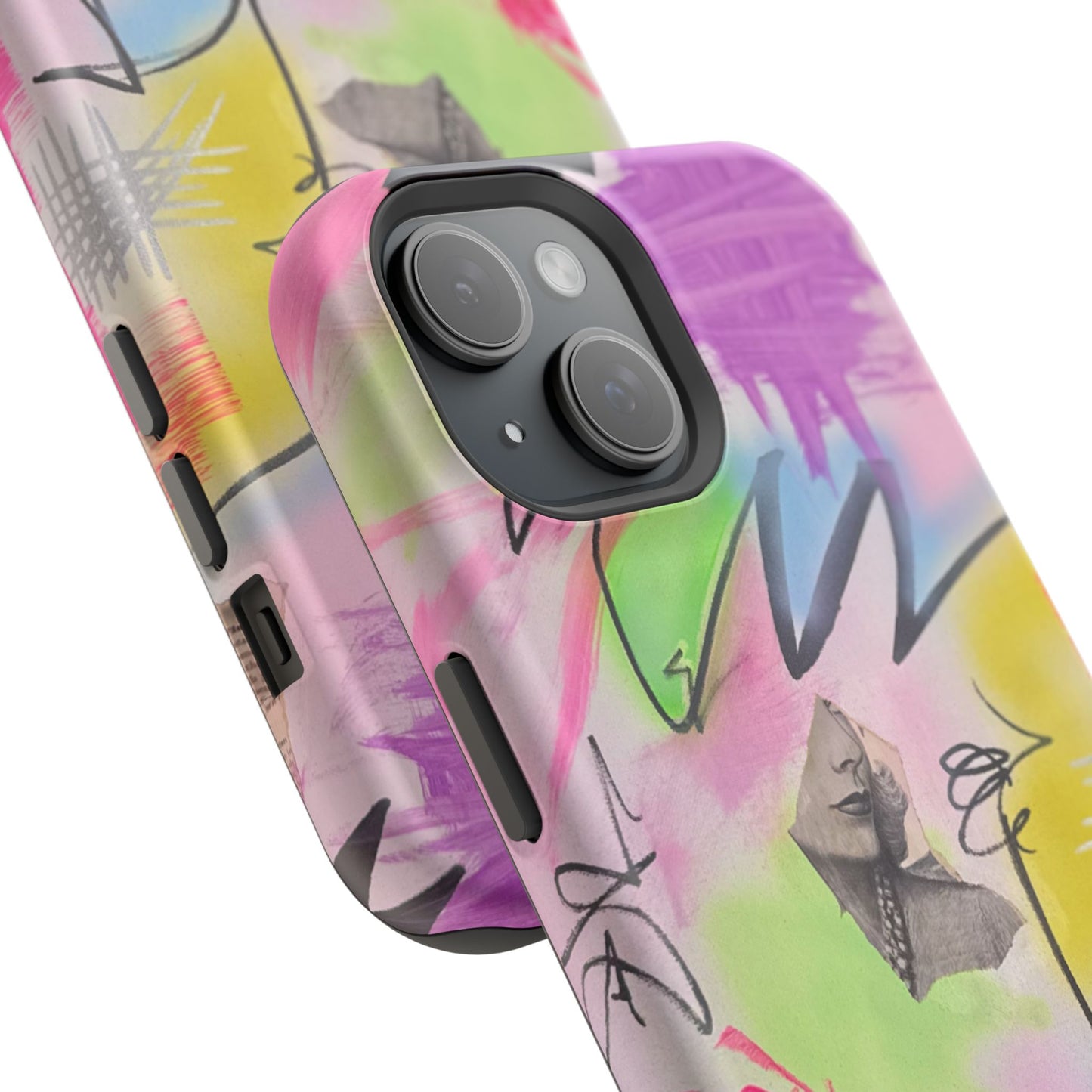 MagSafe "pastel static" airbrush iPhone case