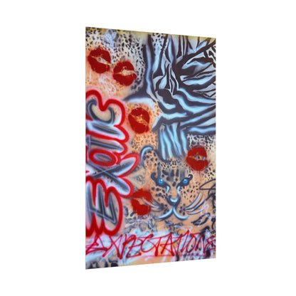 "exotic expectations" airbrush rolled print