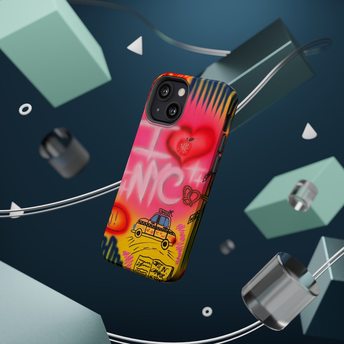 MagSafe „In der Stadt“ Airbrush iPhone-Hülle