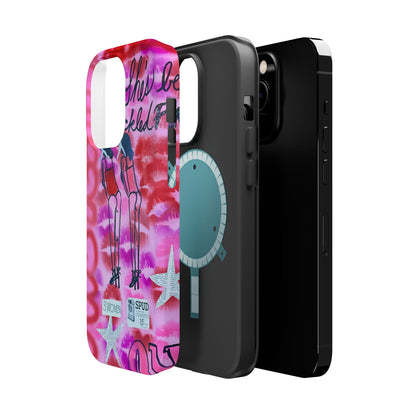 MagSafe "tickled pink" airbrush iPhone case