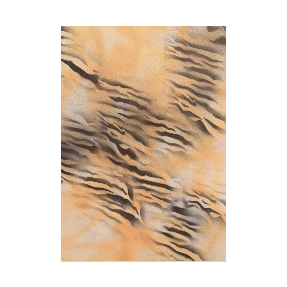 "neutral tiger" airbrush rolled print