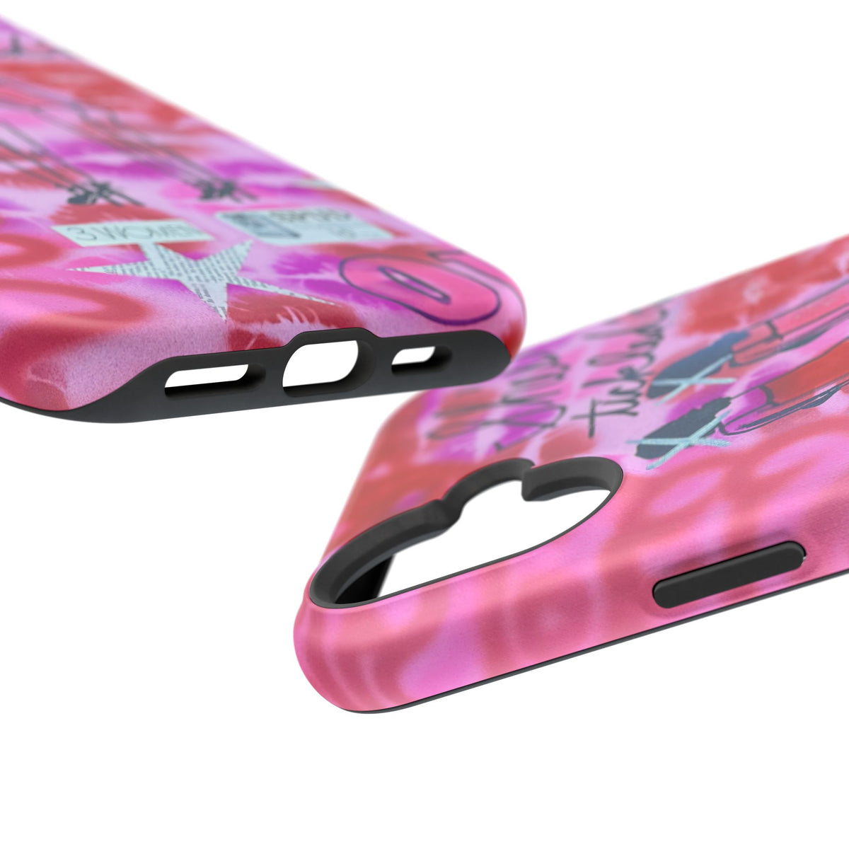 MagSafe "tickled pink" airbrush iPhone case