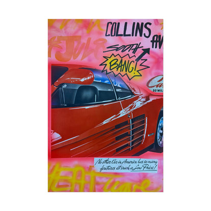 "miami momentos" airbrush rolled print