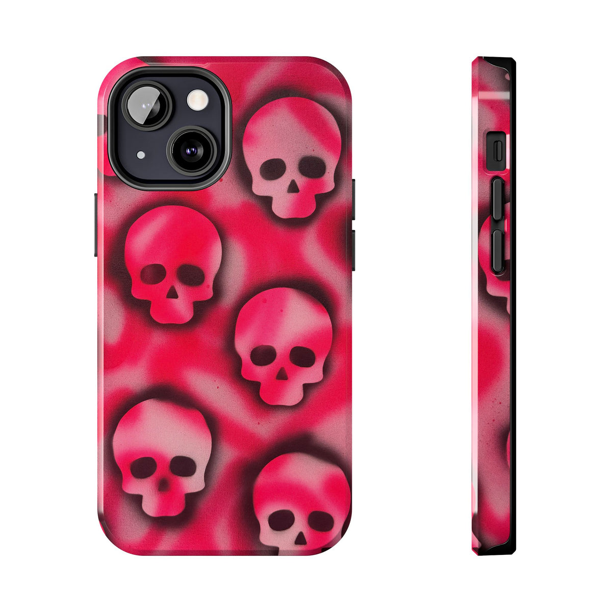 "pink skully" airbrush iPhone case