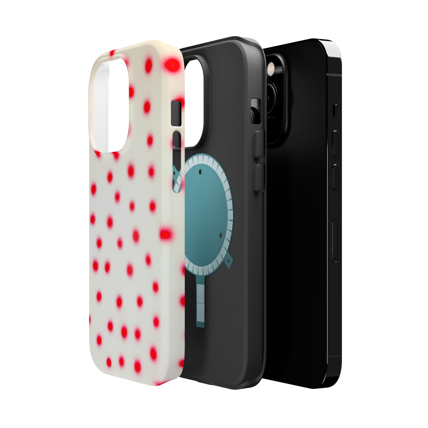 MagSafe "vanilla cherry polka dot" airbrush iPhone case