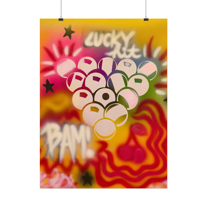 "bright billiards" airbrush rolled print