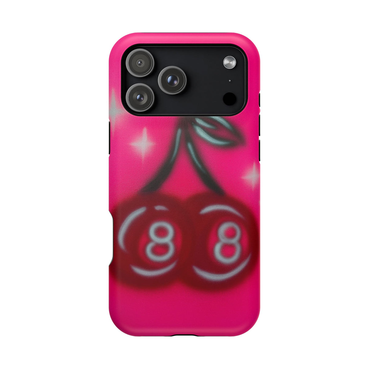 MagSafe "cherry 8ball" airbrush iPhone case