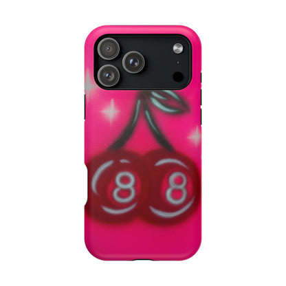 MagSafe "cherry 8ball" airbrush iPhone case