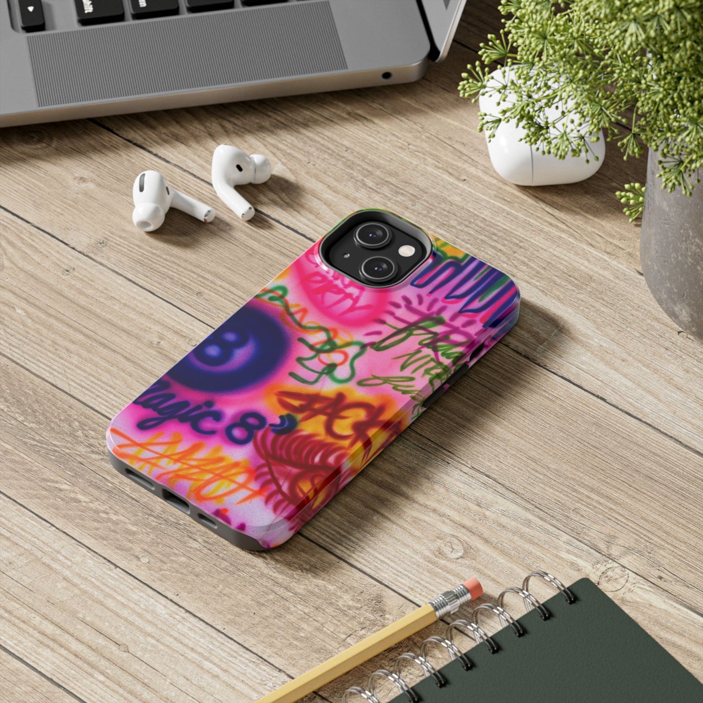 "colorful chaos" airbrush iPhone case
