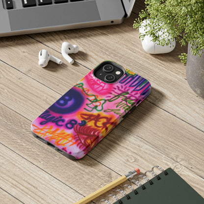 "colorful chaos" airbrush iPhone case