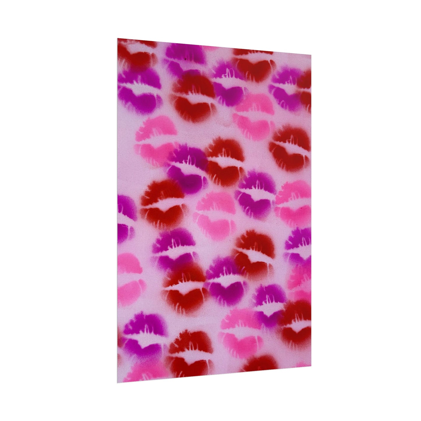 "mwah!" airbrush rolled print