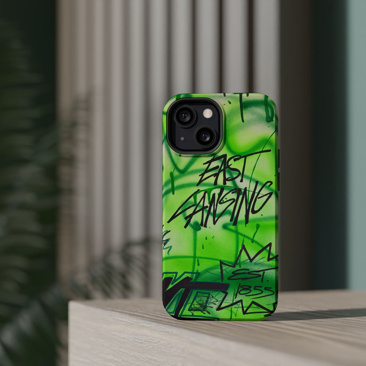 MagSafe "east lansing, mi" airbrush iPhone case