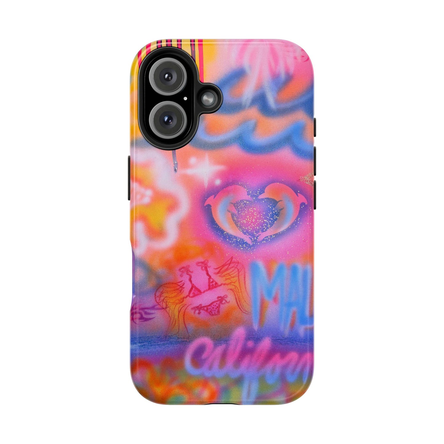 "mornings in malibu" airbrush iPhone case