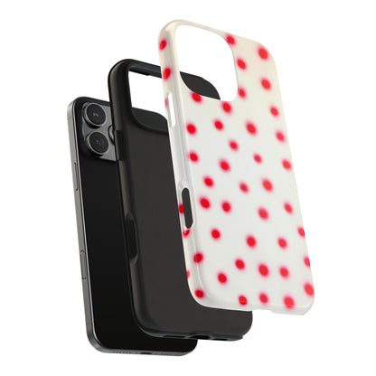 "vanilla cherry polka dot" airbrush iPhone case