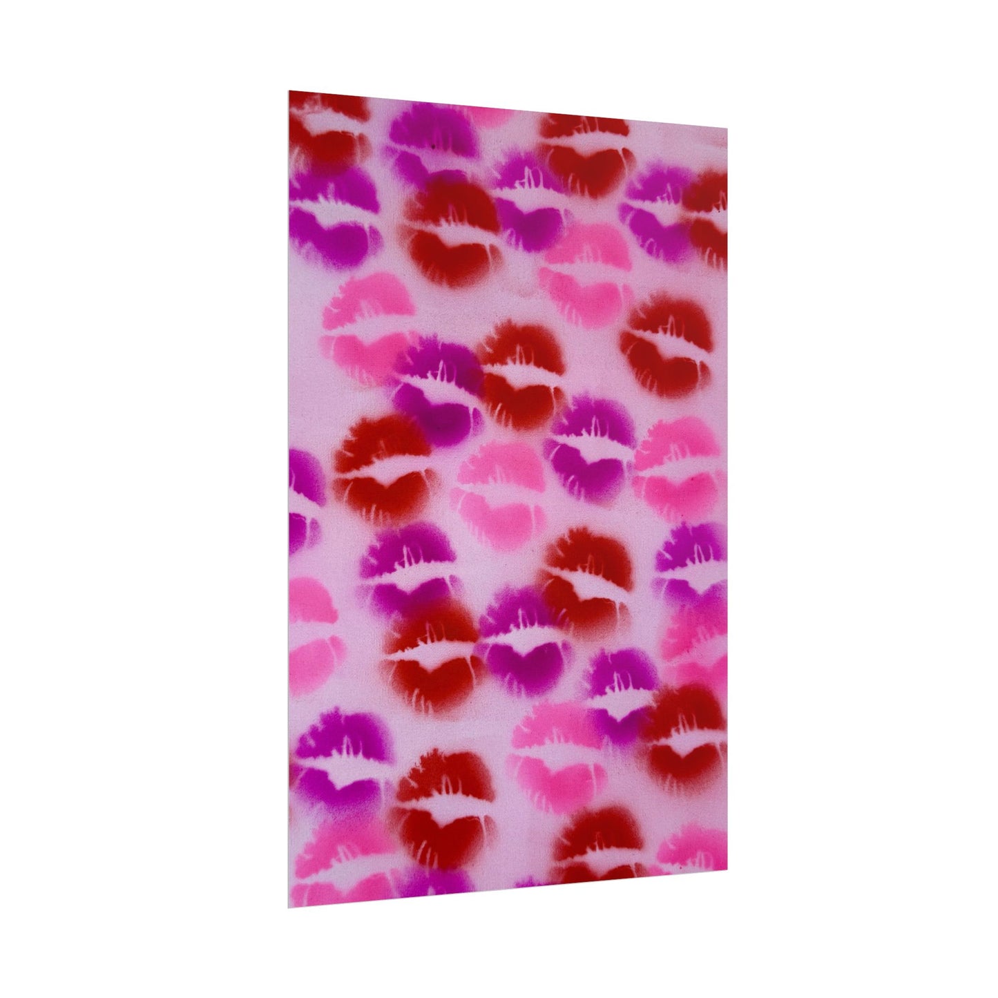 "mwah!" airbrush rolled print