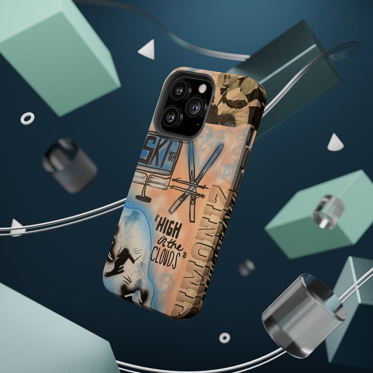 MagSafe „high in the clouds“ Airbrush iPhone Hülle